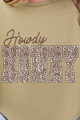 Leopard Howdy Honey Short Sleeve Relaxed Fit T-Shirt