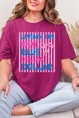 Striped Blue Collar Dollar Pink And Blue Softstyle Adult T-Shirt
