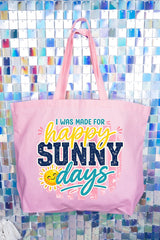 Made For Sunny Days Canvas Jumbo Tote