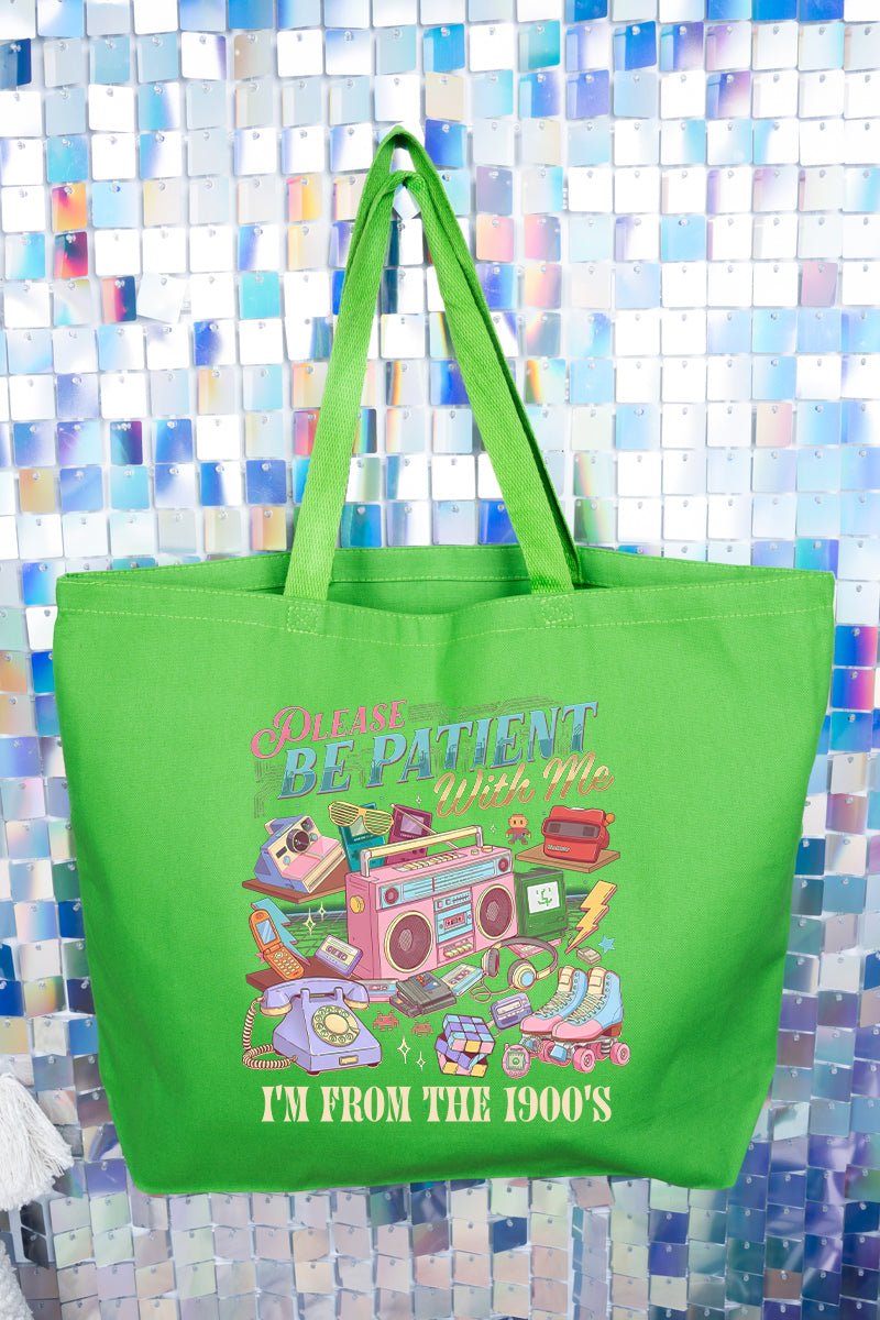 1900's Tech Throwback Canvas Jumbo Tote