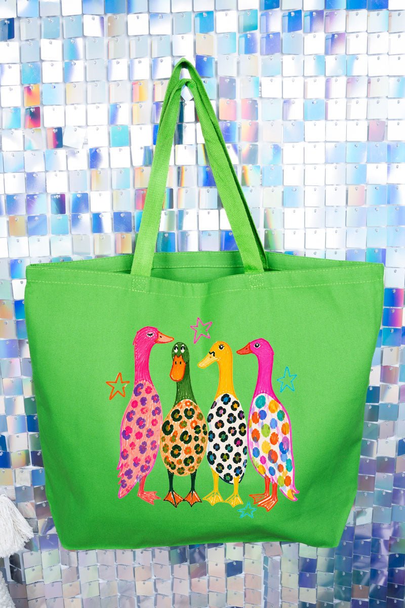 Neon Quack Pack Canvas Jumbo Tote