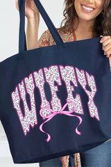 English Rose Wifey Canvas Jumbo Tote