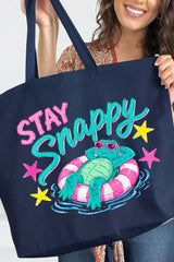 Stay Snappy Canvas Jumbo Tote