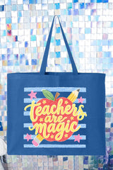 Teachers Are Magic Sketch Canvas Jumbo Tote