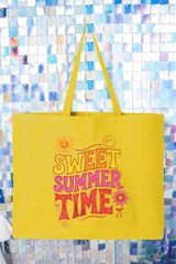 Golden Glow Sweet Summer Time Canvas Jumbo Tote