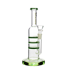 10" Tripple Honeycomb Water Pipe Happy Fumes Brand Glass