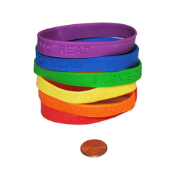 I Love to Read Rubber Bracelets (48 total bracelets  in 2 bags) 28?› each
