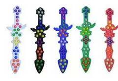23" BUBBLE POPPER SWORDS STRESS RELIEVER TOY (sold by the piece )