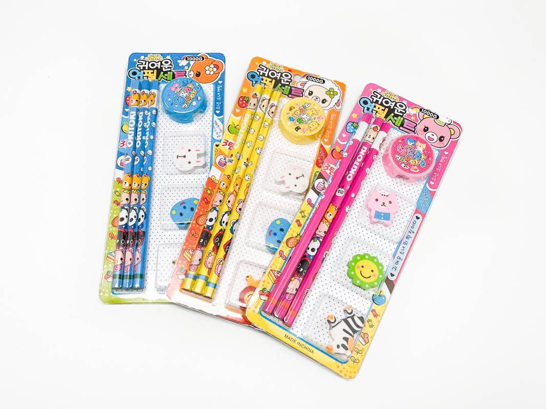 Pencil Sharpener Eraser Stationery Set