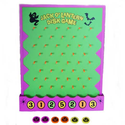 Wooden Halloween Disk Drop Game Set