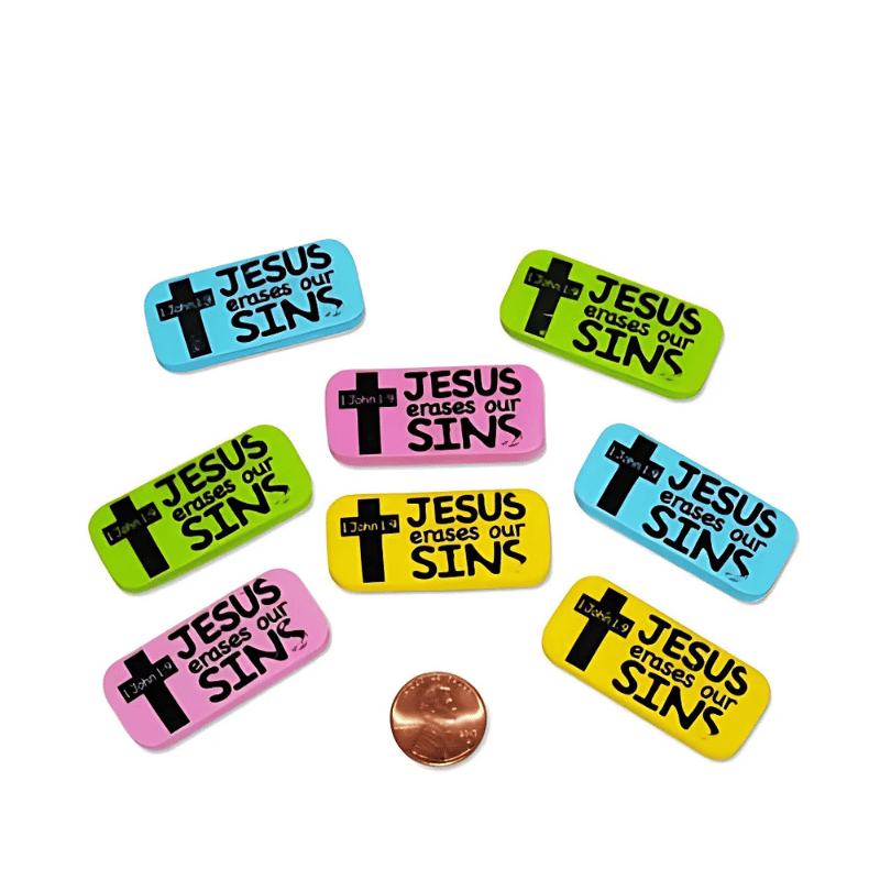 Jesus Erases our Sins Erasers (48 total erasers in 2 bags) 24?› each
