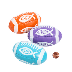Vinyl Religious Fish Foam Footballs (24 total footballs in 2 bags) $1.14 each