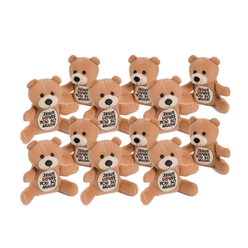 Mini Jesus Loves You Plush Bears (24 total bears in 2 bags) $1.52 each
