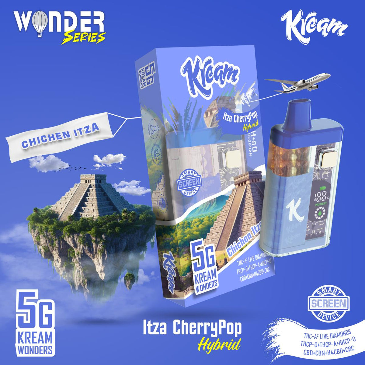 Itza Cherry Pop THC-A , 5Gram Disposable Box of 5