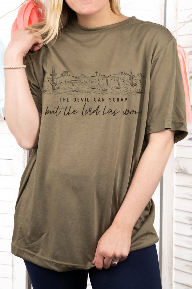 The Lord Has Won Desert Adult Fusion ChromaSoft Performance T-Shirt