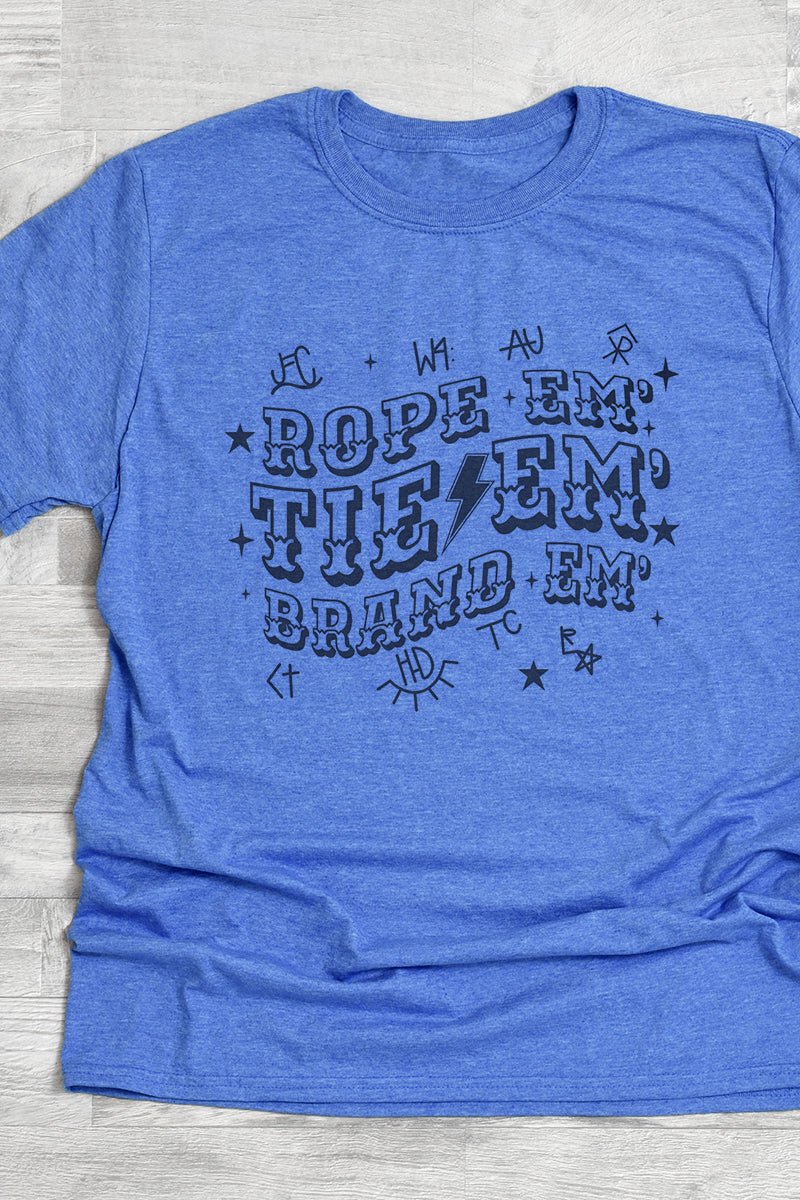 Rope Em' Tie Em' Brand Em' Softstyle Adult T-Shirt