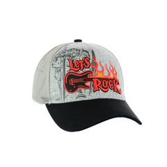 Let's Rock Hat Embroidered Snapback