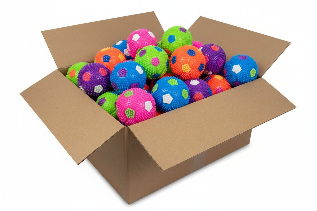 LED Spiky Flashing Soccer Balls ƒ?? Case of 192 (16 Display Boxes of 12)