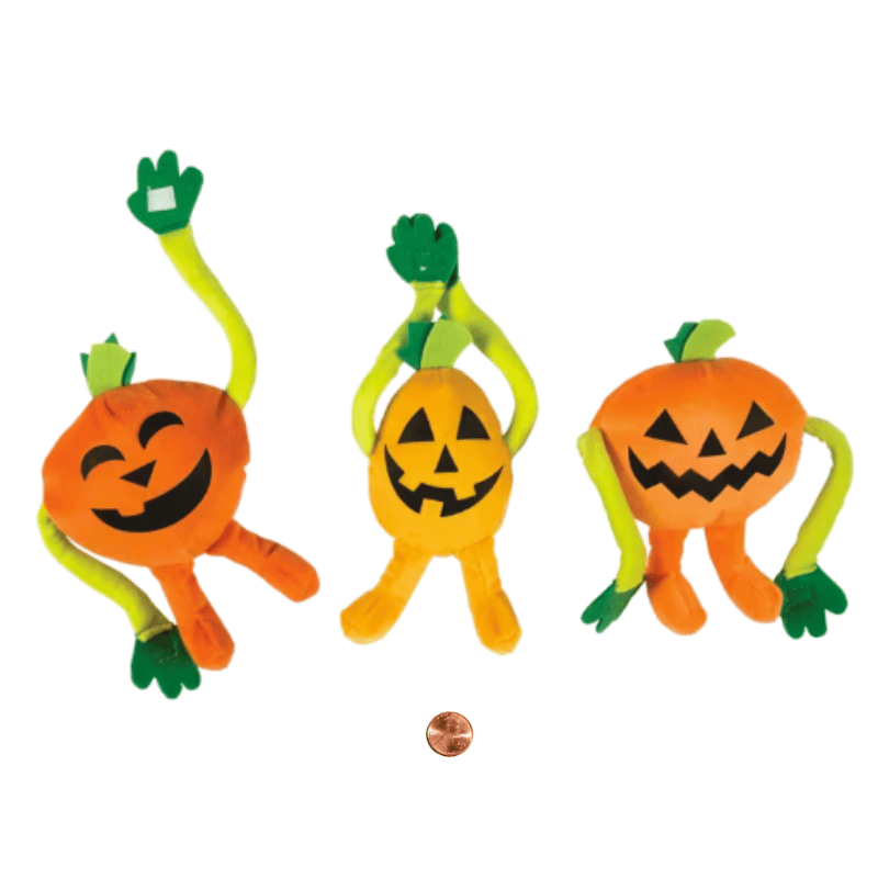 Long Arm Stuffed Pumpkins (24 total plush toys in 2 bags) $1.56 each