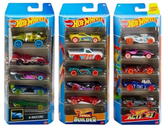 Mattel Hot Wheels Toy Cars, Bundle of 15 1:64 Scale Vehicles with 3 Themes: HW City, X-Raycers & Track Pack