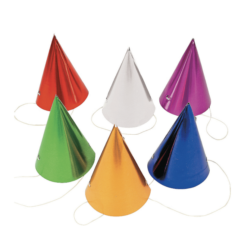 Metallic Party Hats (12/package)