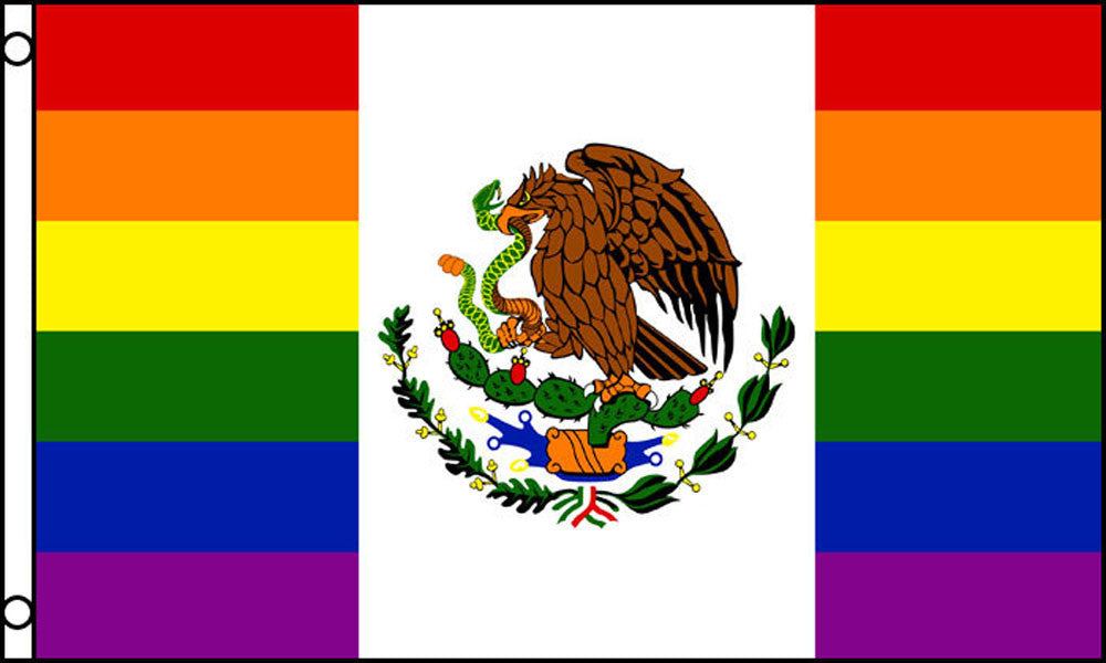 MEXICO RAINBOW  3 X 5 FLAG ( sold by the piece )