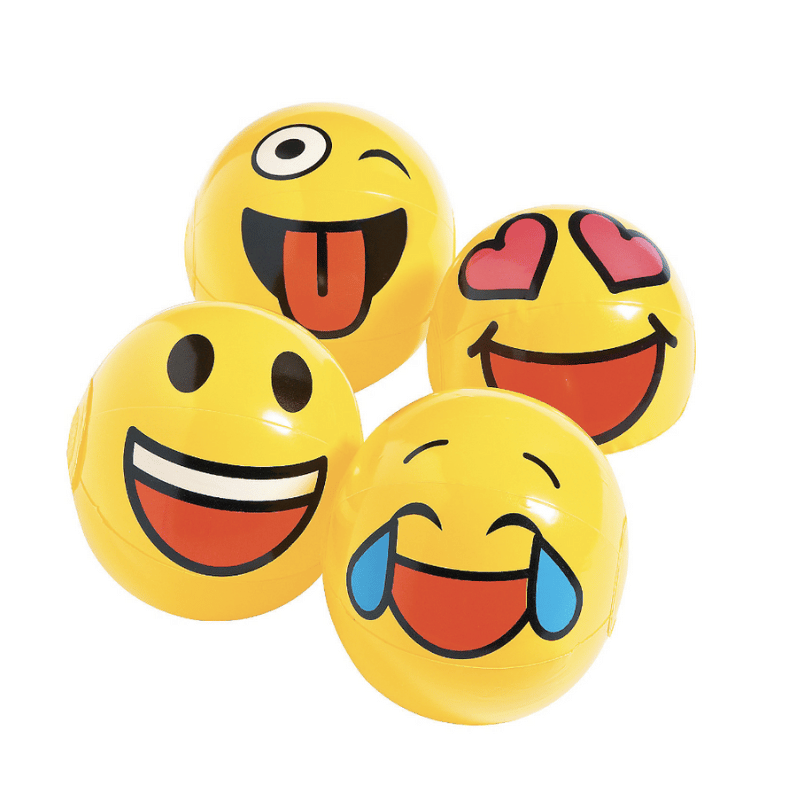 Mini Emoji Beach Balls (24 total beach balls in 2 bags) 78?› each