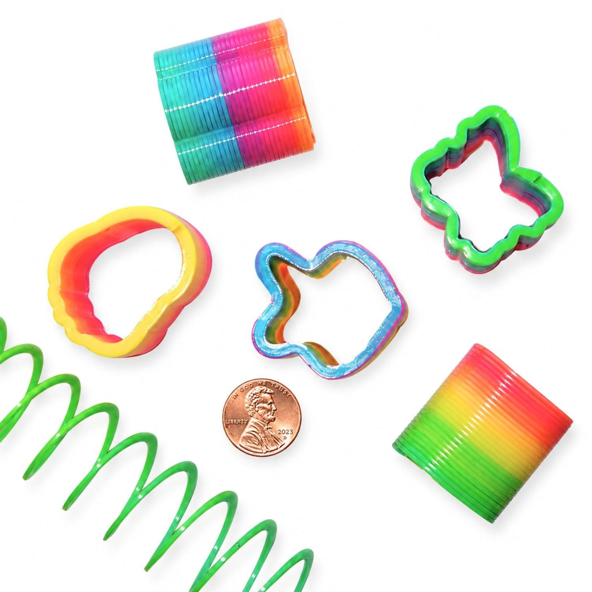 Plastic Mini Rainbow Springs (100 total springs in 2 boxes) 23?› each