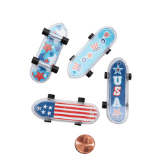 Mini Patriotic Skateboards (72 total toys in 2 bags) 24?› each