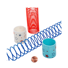 Plastic Mini Patriotic Magic Springs (24 total springs in 2 bags) 44?› each