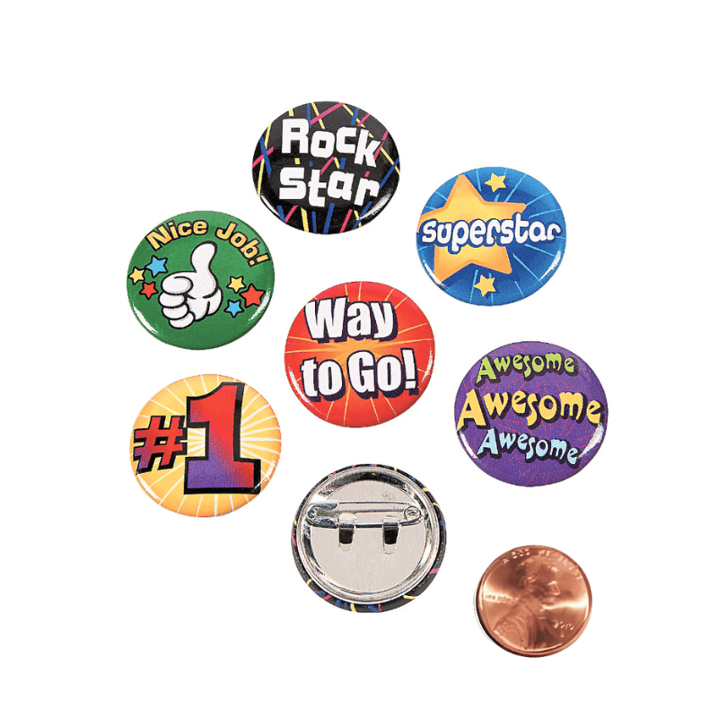 Mini Award Metal Buttons (96 total pieces in 2 bags) 13?› each