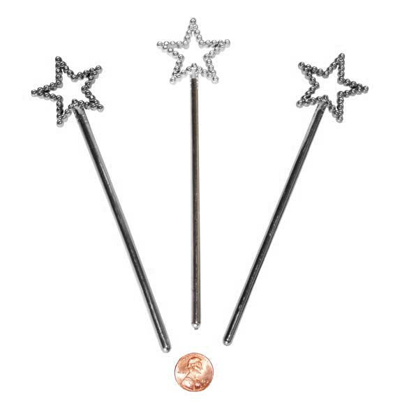 Mini Silver Star Wands (36/package) 20?› each