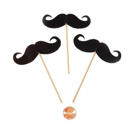 Mustache Cupcake Picks (50 total picks in 2 boxes) 19?› each