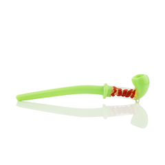 9" Slime Sherlock Pipe with Twisted Glass Art