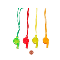 Plastic Whistle Necklaces (24 total pieces in 2 bags) 45?› each