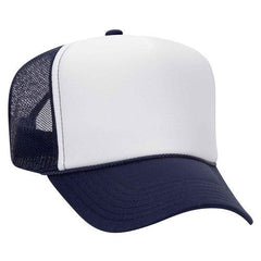Polyester Foam Front 5-Panel Mesh Back Trucker Hats (Pack of 12)