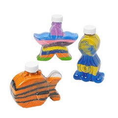 Large Plastic Sea Sand Art Bottles (24 total pieces in 2 bags) $2.39 each