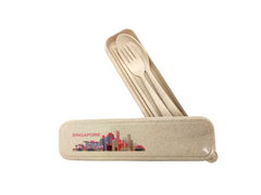 Singapore Theme Design Eco-Friendly Cutlery Set