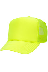 OTTO Neon Yellow Foam Front High Crown Trucker Hat