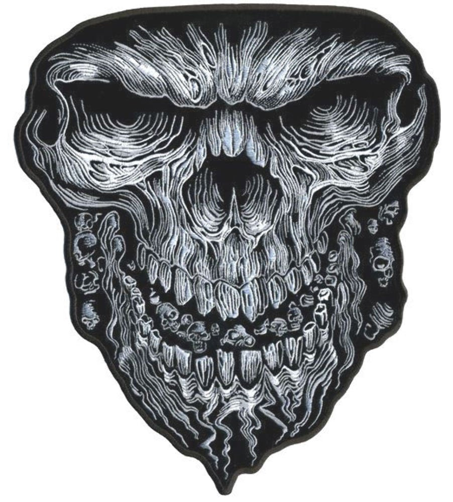 REAPER SKULL FACE 6 INCH PATCH (Sold by the piece)