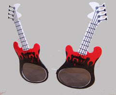 GUITAR FLAMES PARTY GLASSES (Sold by the piece or dozen )