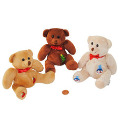 Stuffed Patch Work Holiday Bears  (24 total bears in 2 bags) $2.40 each