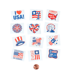 Patriotic Glow in the Dark Tattoos (144 total tattoos in 2 bags) 6?› each