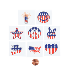 Patriotic Temporary Tattoos (144 total tattoos in 2 bags) 7?› each