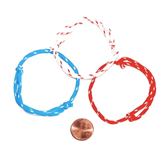 Patriotic Nylon Rope Bracelet (144 total bracelets in 2 bags) 9?› each