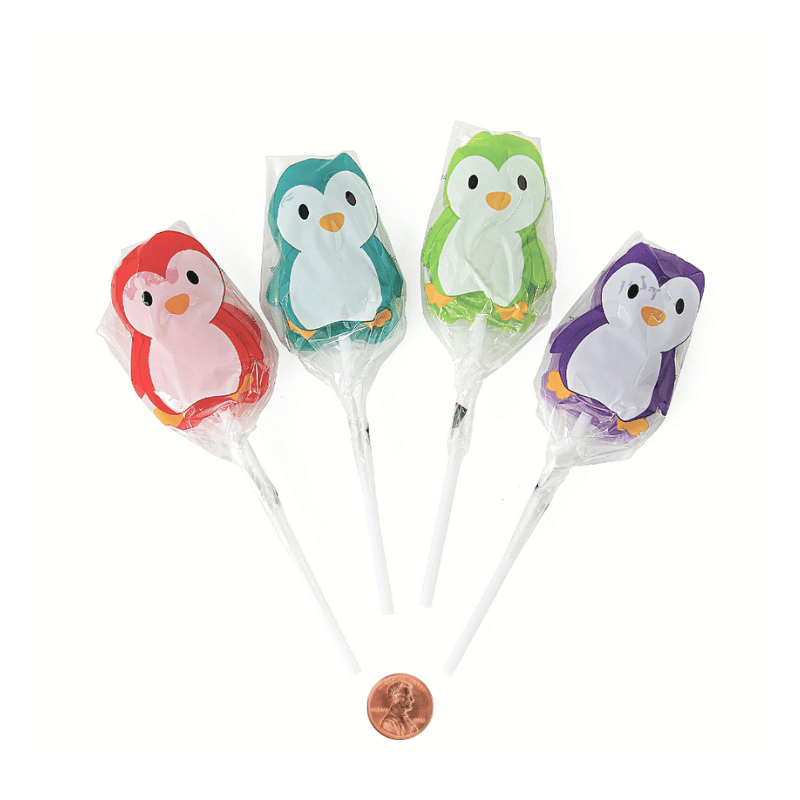 Colorful Penguin Suckers (24 total suckers in 2 boxes) 65?› each