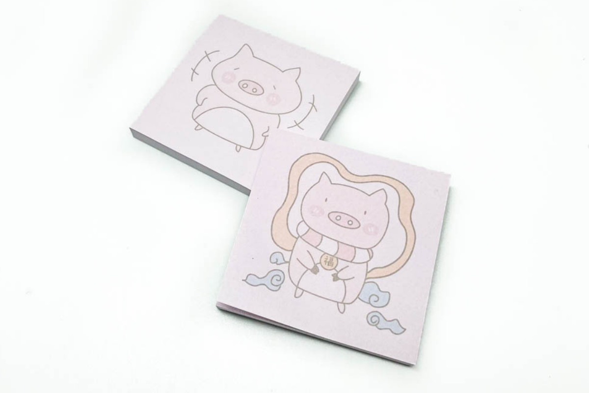 Cute Pig Design Notepad