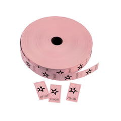 Pink Star Tickets (2000 tickets/roll)