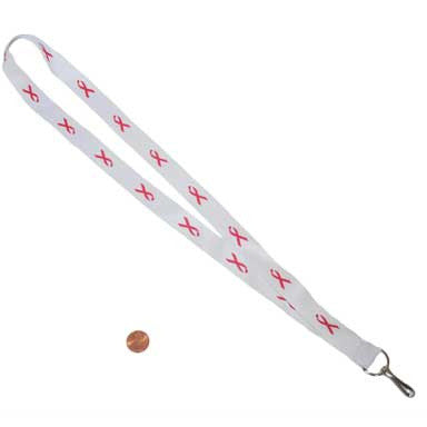 Pink Ribbon Nylon Badge Holders (24 total badge holders in 2 bags) 61?› each