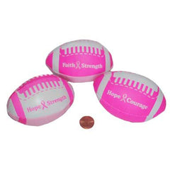Pink Ribbon Mini Footballs (24 total pieces in 2 bags) 67?› each